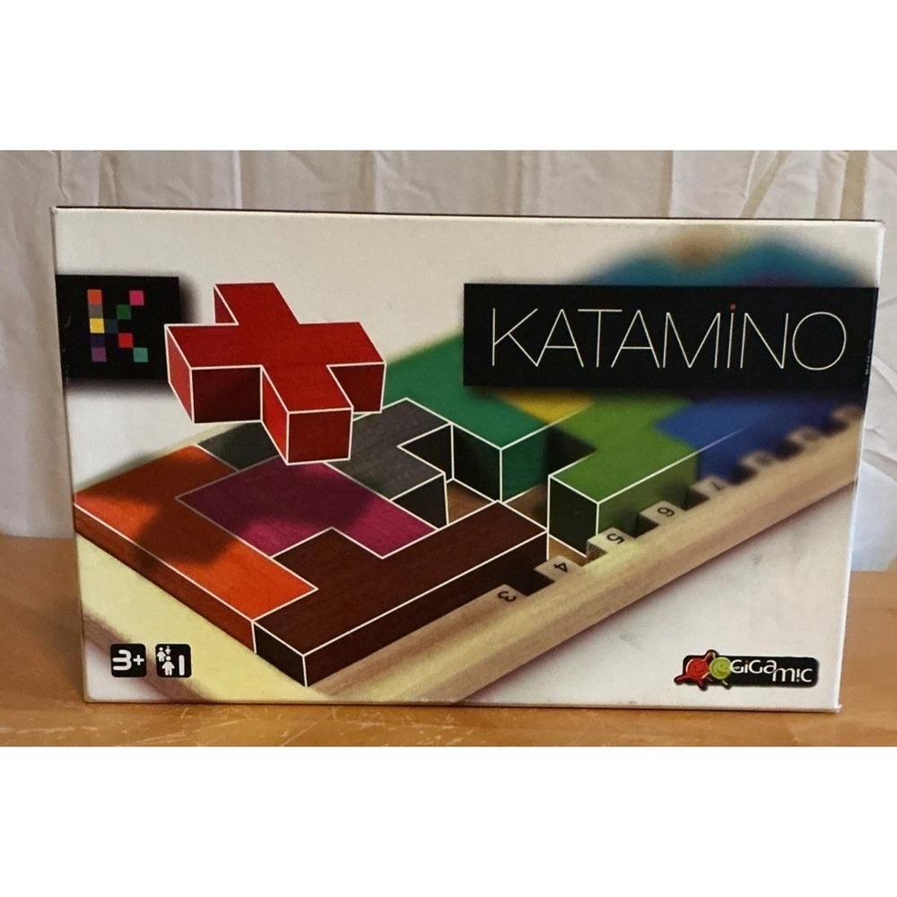 Katamino Strategy Wooden Puzzle Game, 1+ Players, Ages 8+, Box Has Some Damage